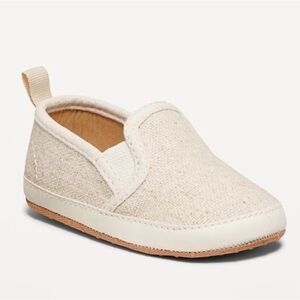 Cozy Natural Linen Slip-On Baby Shoes